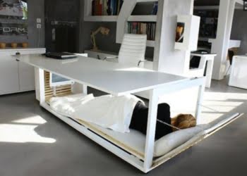 CURIOSO: Inventan escritorio de oficina que sirve para dormir siestas