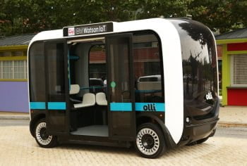 Lanzan el primer minibús autónomo impreso en 3D