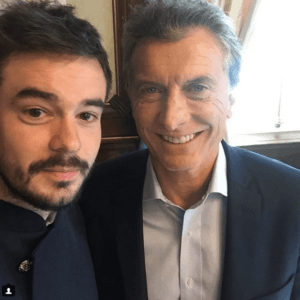 Gastón Greco y el presidente Macri