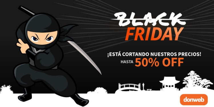 Sigue ek Black friday de donweb