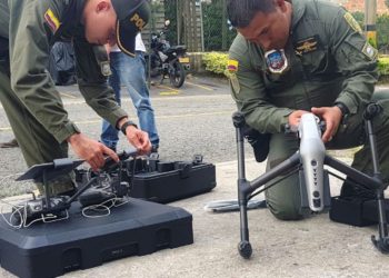 Policía de Barranquilla patrulla el vecindario con drones