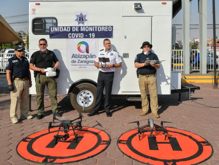 En la ciudad mexicana de Atizapan utilizan drones para monitorear el cumplimiento de la cuarentena