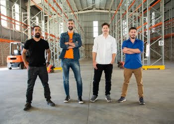 El equipo de Tiendoo: Nicolás Arévalo, CEO; Sebastián Gaviglio, CTO; Gustavo Freytes, COO; y Emanuel Pereyra Esquivel, CCO.