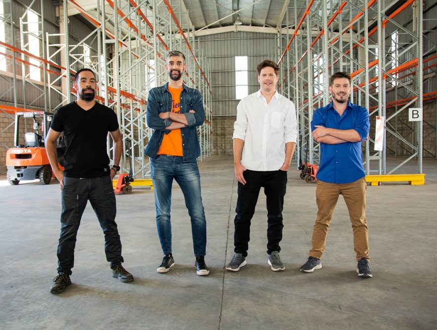 El equipo de Tiendoo: Nicolás Arévalo, CEO; Sebastián Gaviglio, CTO; Gustavo Freytes, COO; y Emanuel Pereyra Esquivel, CCO.