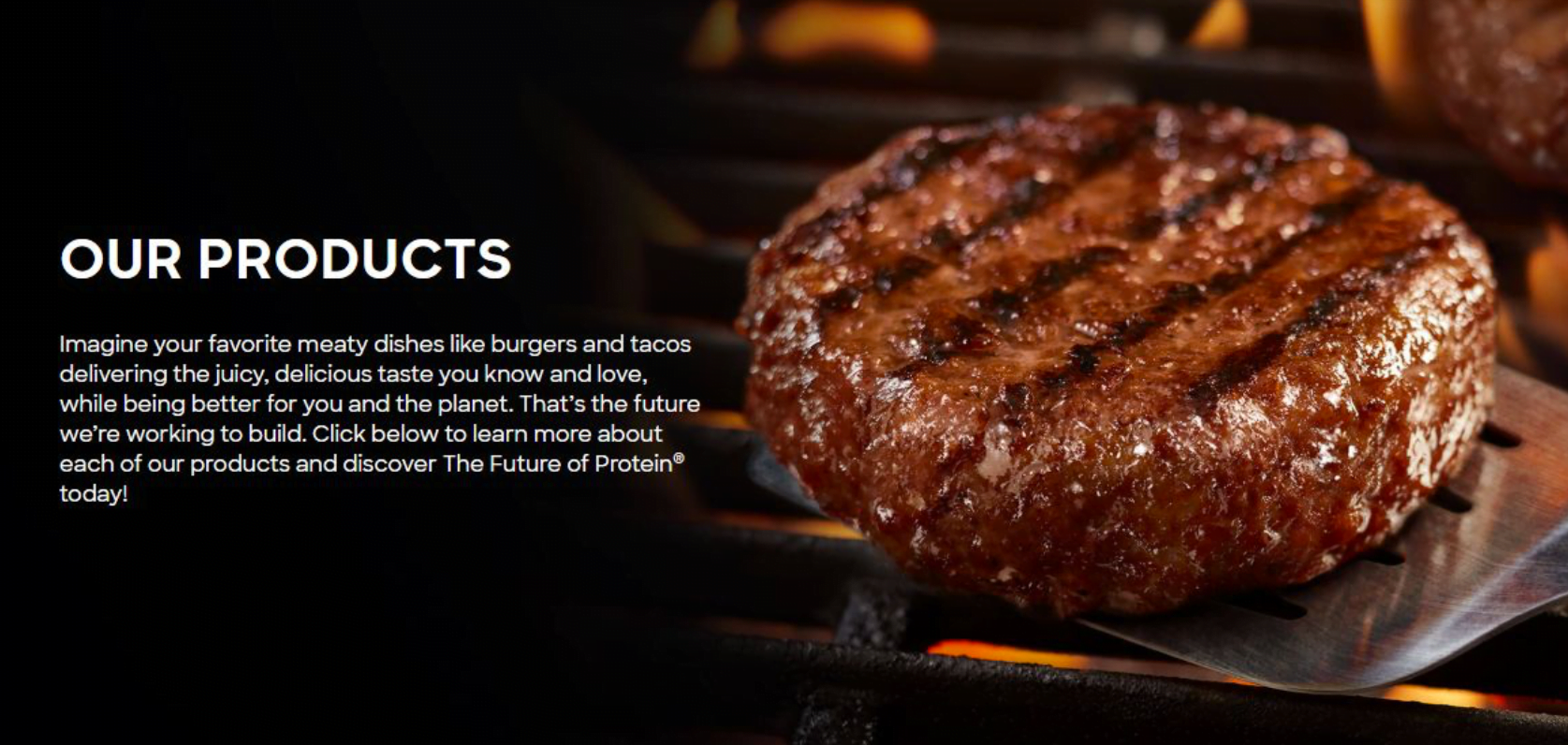 La diapositiva de presentación de relaciones con los inversores de Beyond Meat destaca que sus hamburguesas son "mejores para ti y para el planeta".