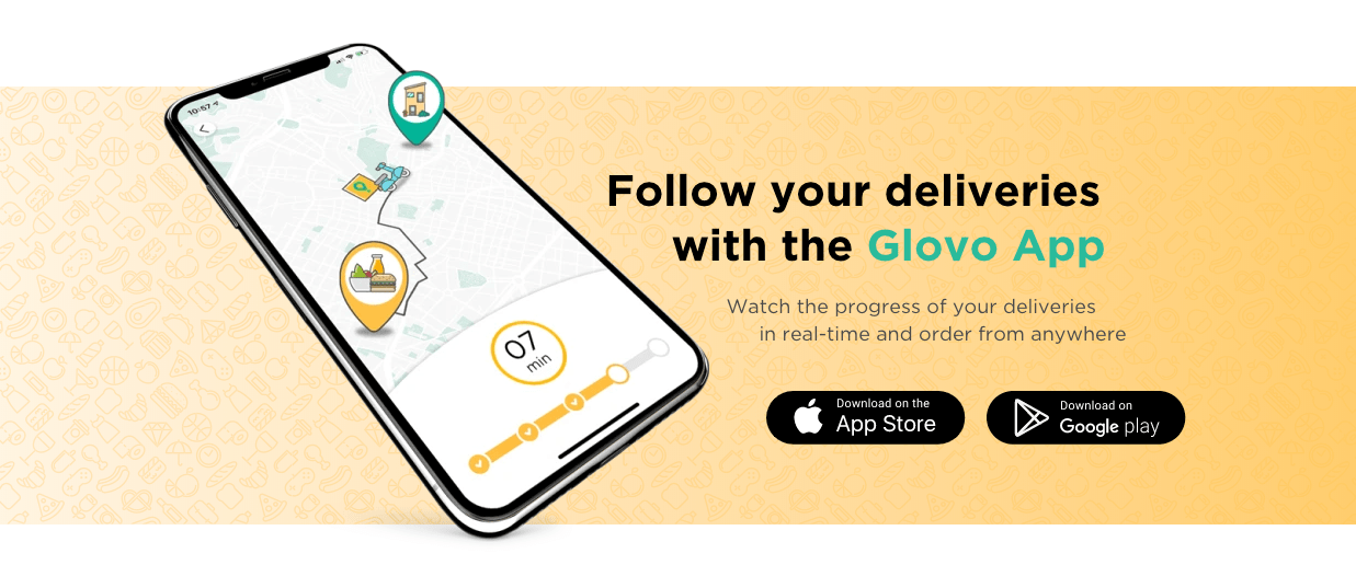 Glovo te permite hacer un seguimiento de tus entregas en tiempo real, lo cual es el nuevo estándar del sector.