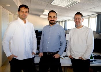 Nacho Ormeño, Juan Carlos Milena, Eduardo Bernabé de Startuxplore y Climbspot