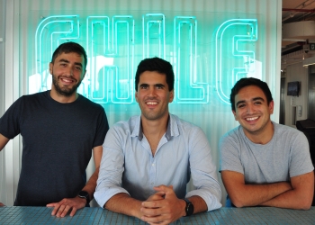 Antonio Grass, Nicolás Serrano y Carlos Carvajal, miembros fundadores de la startup chilena DataScope