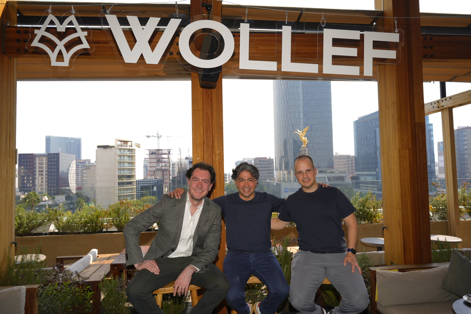 Cristóbal Perdomo, Eric Pérez-Grovas y Luis Garza Sada, founders de Wollef