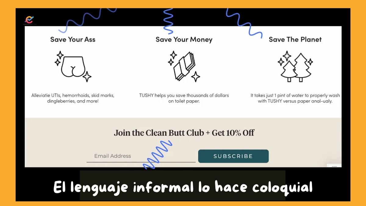 Una landing page con lenguaje informal se vuelve más coloquial